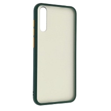 Чехол накладка SKIN SHELL для HUAWEI Honor 30i (LRA-LX1), Y8p (AQM-LX1), P Smart S (2020), силикон, пластик, цвет окантовки темно зеленый