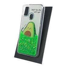 Чехол накладка TransFusion для SAMSUNG Galaxy M30s (SM-M307F), M21 (SM-M215), M31 (SM-M315), силикон, переливашка, рисунок Авокадо Don't be shy Let's go.