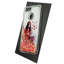 Чехол накладка TransFusion для HUAWEI Honor 9 Lite, Honor 7S, P Smart, силикон, переливашка, рисунок Девушка с телефоном