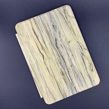 Чехол-книга SMART CASE для Apple iPad AIR 2 (9.7") принт рисунок под дерево, белый.