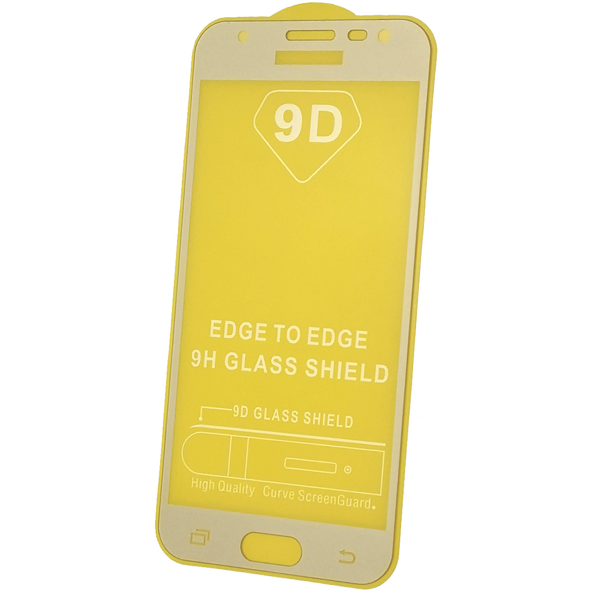 Защитное стекло 9D для SAMSUNG Galaxy J3 2017 (SM-J330), цвет окантовки золотистый