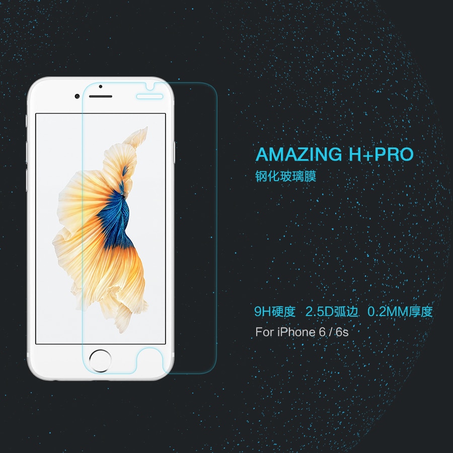 Nillkin Защитное стекло для APPLE iPhone 6, iPhone 6S 2.5D Amazing H+Pro Anti-Explosion Tempered Glass, прозрачное. Nillkin Защитное стекло для APPLE iPhone 6, iPhone 6S 2.5D Amazing H+Pro Anti-Explosion Tempered Glass, прозрачное.