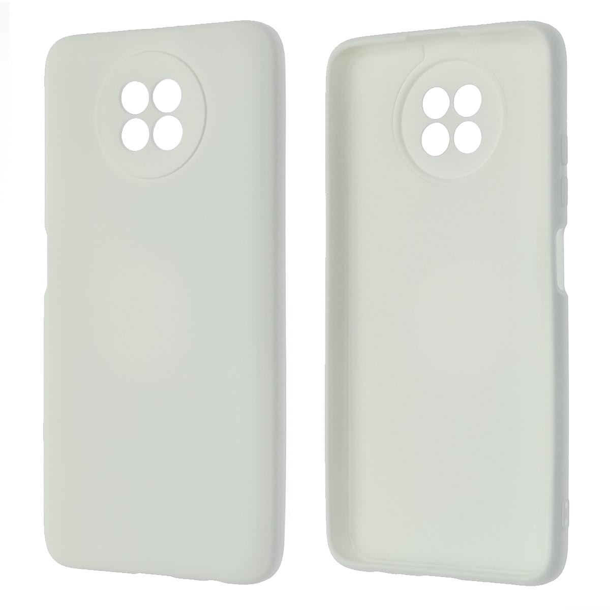 Чехол накладка Silicon Cover для XIAOMI Redmi Note 9T, силикон, бархат, цвет белый