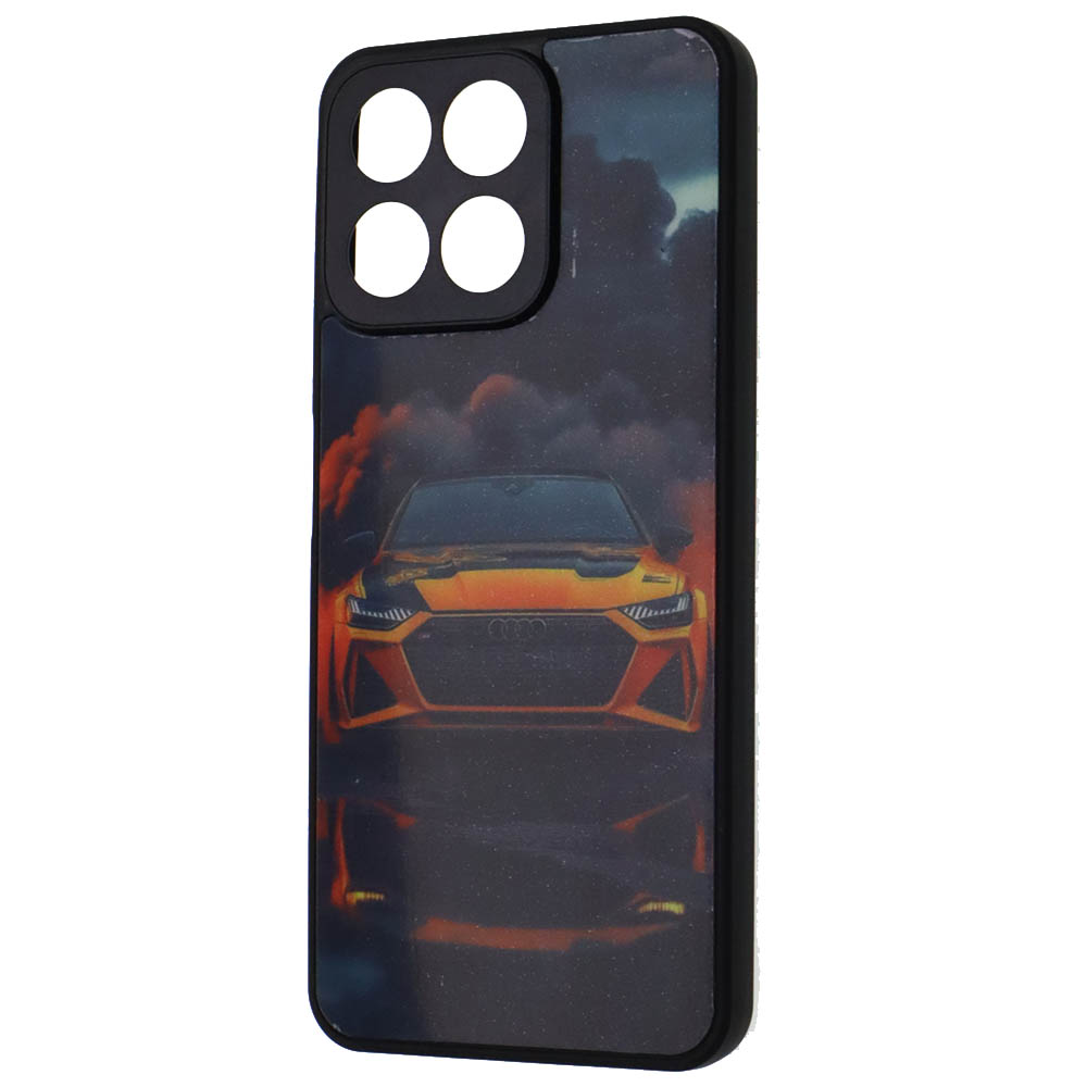 Чехол накладка для Honor X7c, пластик, силикон, защита камеры, рисунок Ауди