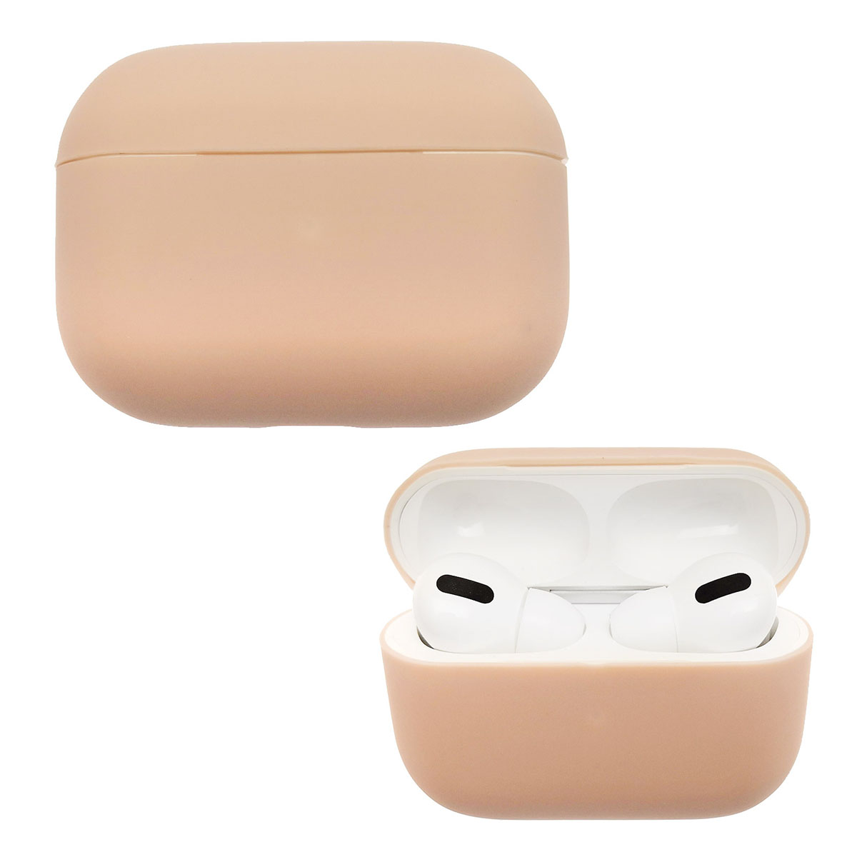 Чехол Silicon Case для наушников APPLE AirPods PRO, цвет розовый песок