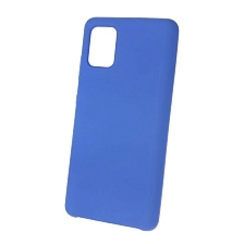 Чехол накладка Silicon Cover для SAMSUNG Galaxy A51 (SM-A515), силикон, бархат, цвет синий