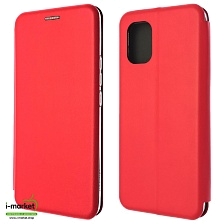 Чехол книжка STYLISH для XIAOMI Mi 10 Lite, экокожа, визитница, цвет красный.
