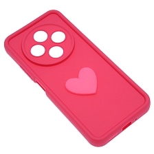 Чехол накладка для XIAOMI REDMI A4, силикон, 3D сердце, защита камеры, бортики, цвет розовый