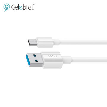 Кабель Micro USB Celebrat CB-09M, длина 1 метр, цвет белый