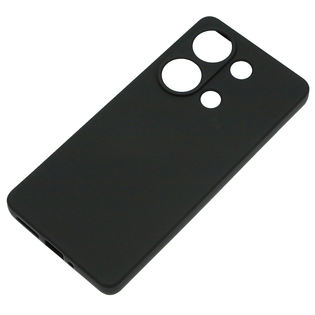 Чехол накладка NANO для XIAOMI Redmi Note 13 Pro 4G, POCO M6 Pro 4G, защита камеры, силикон, бархат, цвет черный