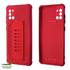 Чехол накладка LADDER NANO для SAMSUNG Galaxy A31 (SM-A315), силикон, держатель, цвет красный