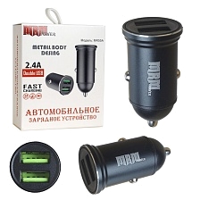 АЗУ (Автомобильное зарядное устройство) MRM MR55A 2.4A, 2 USB, цвет черный