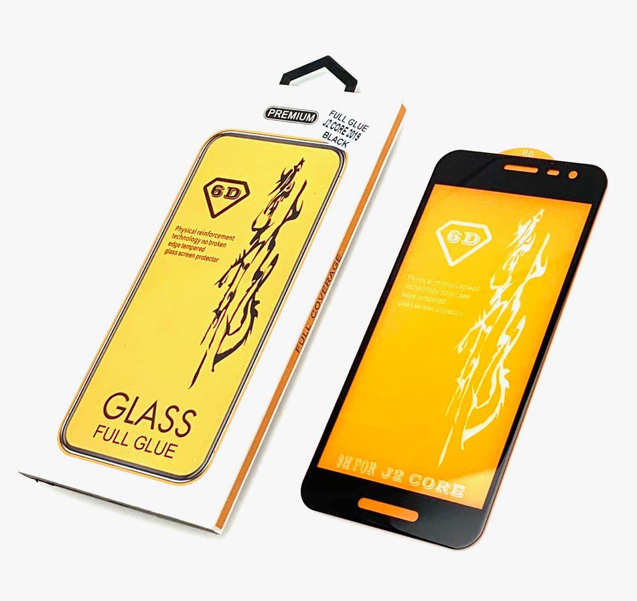 Защитное стекло "6D" GLASS FULL GLUE для SAMSUNG Galaxy J2 CORE (SM-J260), цвет канта черный. Защитное стекло "6D" GLASS FULL GLUE для SAMSUNG Galaxy J2 CORE (SM-J260), цвет канта черный.