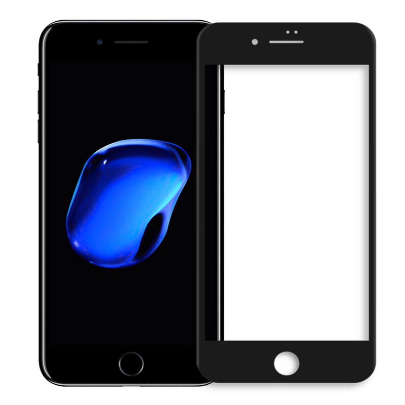 Защитное стекло 3D для APPLE iPhone 7 Plus (5.5") черный кант Monarch.