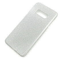 Чехол накладка Shine для SAMSUNG Galaxy S10e (SM-G970), силикон, блестки, цвет серебристый