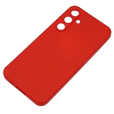 Чехол накладка NANO для SAMSUNG Galaxy A55 5G, защита камеры, силикон, бархат, цвет красный