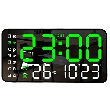 Электронные часы X6659, будильник, зеленый циферблат, цвет черный