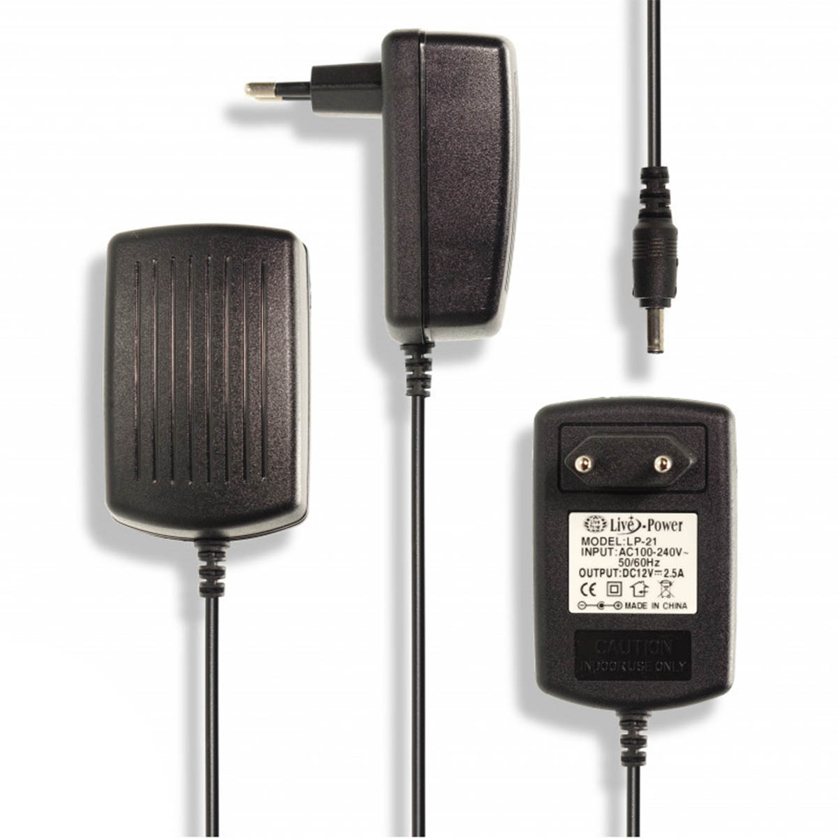 Блок питания Live Power LP21, 12V-2.5A, 3.5*1.35, длина 1 метр, цвет черный Блок питания Live Power LP21, 12V-2.5A, 3.5*1.35, длина 1 метр, цвет черный