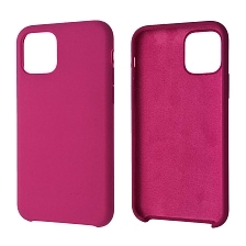 Чехол накладка Silicon Case для APPLE iPhone 11 Pro 2019, силикон, бархат, цвет ярко фиолетовый.