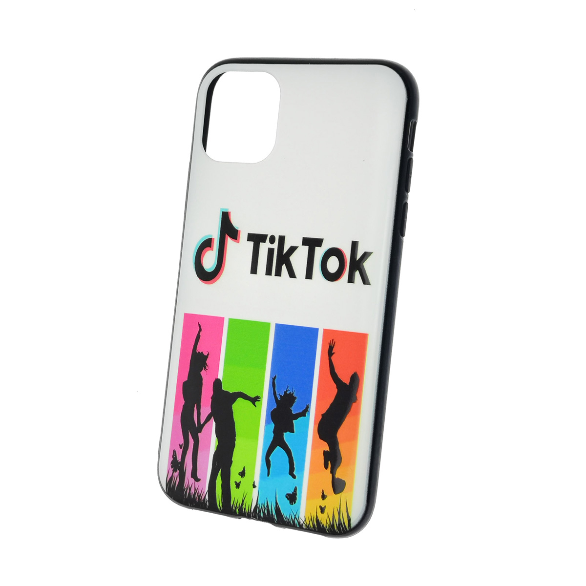Чехол накладка для APPLE iPhone 11, силикон, рисунок TikTok танцы.