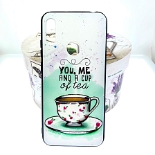 Чехол накладка для HUAWEI Honor 8A, Y6 2019, силикон, рисунок Чашка на блюдце.