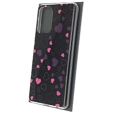 Чехол накладка Vinil для SAMSUNG Galaxy A72 (SM-A725F), силикон, глянцевый, рисунок разноцветные сердечки