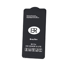 Защитное стекло 9H BRAUFFEN для HUAWEI Honor 9 Lite, Honor 9 Lite Premium (LLD-L31), цвет окантовки черный