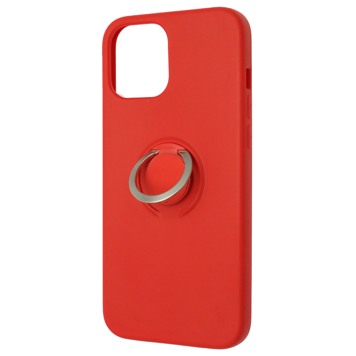 Чехол накладка RING для APPLE iPhone 12 Pro Max, силикон, кольцо держатель, цвет красный
