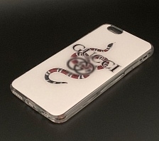 Чехол накладка для APPLE iPhone 6, 6S, силикон, рисунок GUCCI королевская змея.