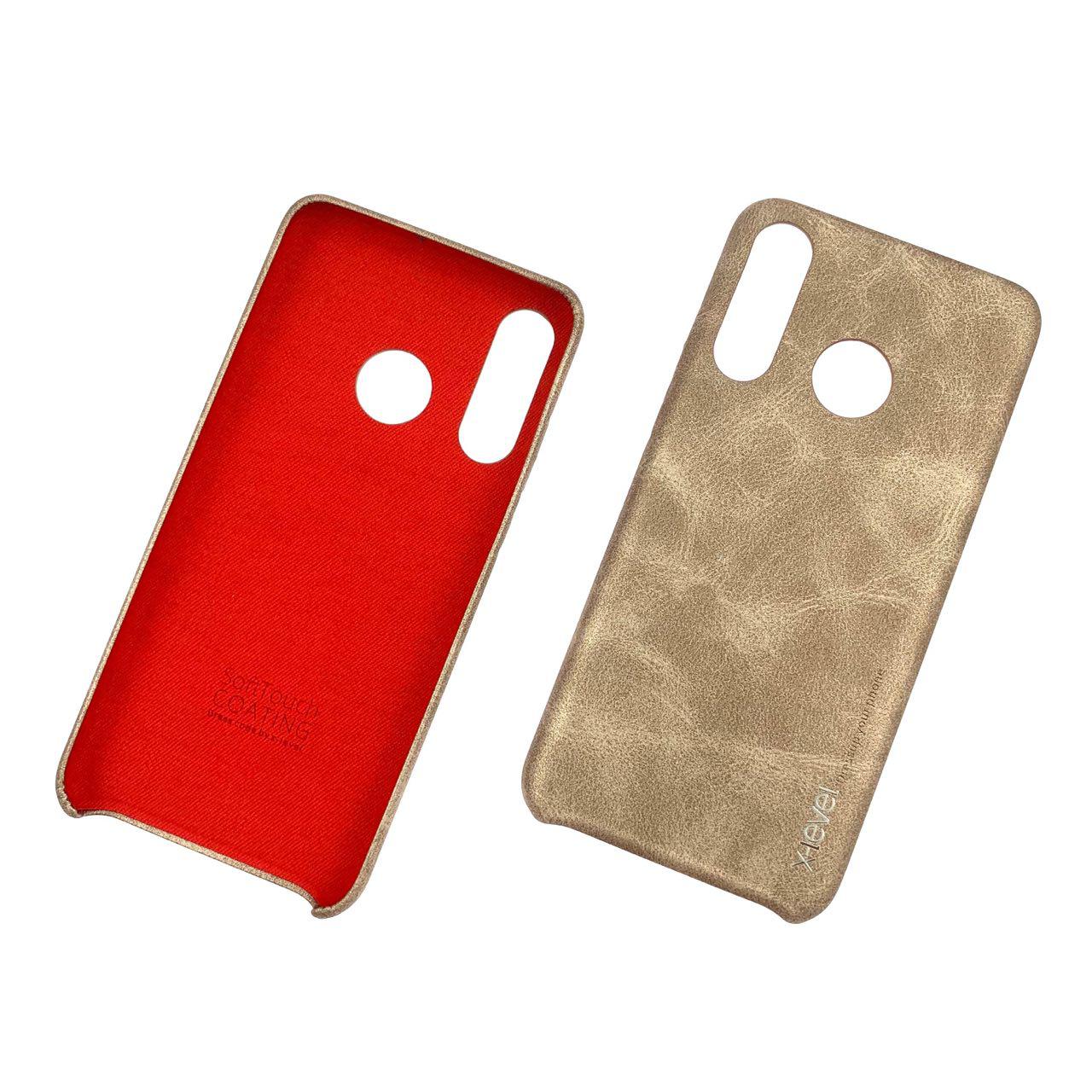 Чехол накладка X-Level VINTAGE для HUAWEI Honor P30 Lite, Nova 4E, экокожа, силикон, цвет золотистый.