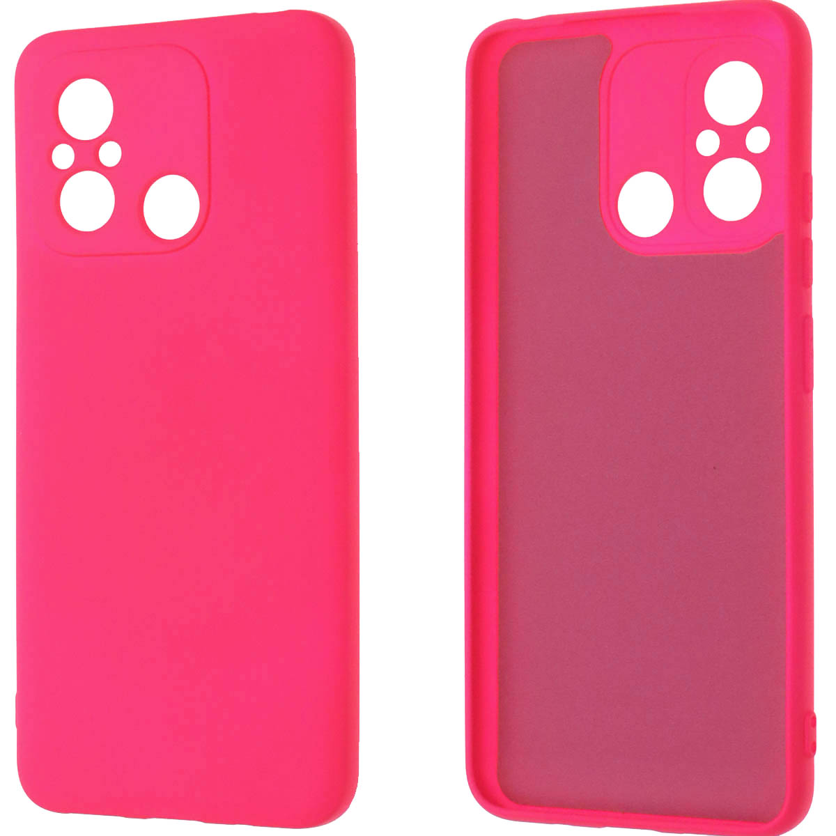 Чехол накладка NANO для XIAOMI Redmi 12C, XIAOMI POCO C55, силикон, бархат, цвет фуксия