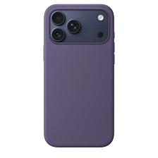 Чехол-накладка Silicone Case для Apple iPhone 17 Pro Max, L-ogo, бархатная подложка, цвет фиолетовый