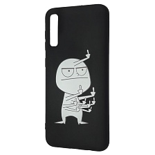 Чехол накладка imcase для SAMSUNG Galaxy A50, A30s, A50s, силикон, рисунок Человечек.