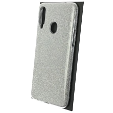 Чехол накладка Shine для SAMSUNG Galaxy A20s (SM-A207), силикон, блестки, цвет серебристый