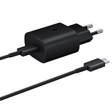 СЗУ (Сетевое зарядное устройство) EP-TA800 с кабелем USB Type C на USB Type C, 25W, 1 USB Type C, длина 1 метр, цвет черный СЗУ (Сетевое зарядное устройство) EP-TA800 с кабелем USB Type C на USB Type C, 25W, 1 USB Type C, длина 1 метр, цвет черный