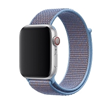 Ремешок для часов Apple Watch (42-44 мм), нейлон, цвет лазурный. Ремешок для часов Apple Watch (42-44 мм), нейлон, цвет лазурный.