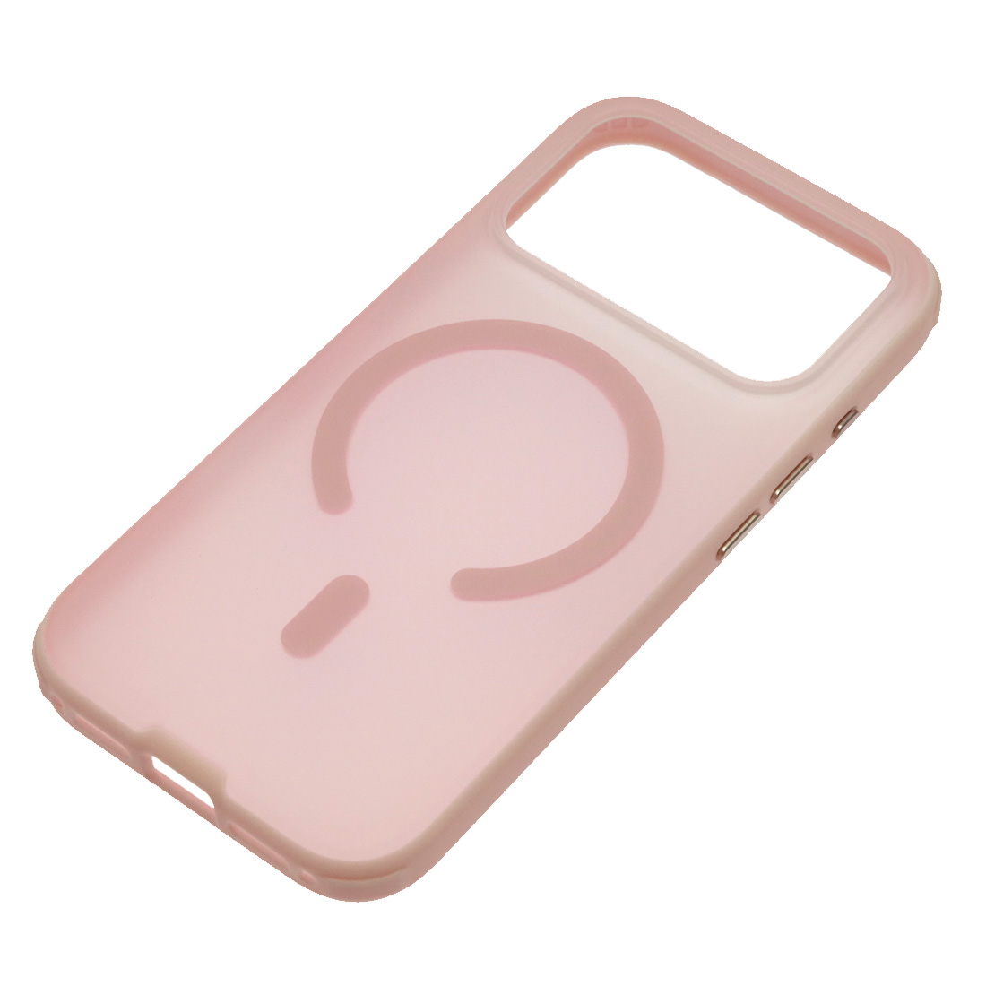 Чехол накладка NEW с поддержкой Magsafe для APPLE iPhone 17 Pro, iPhone 18 Pro, матовый, силикон, пластик, цвет прозрачно розовый