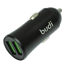АЗУ (Автомобильное зарядное устройство) BUDI CC627B, 2 USB, 12W, цвет черный