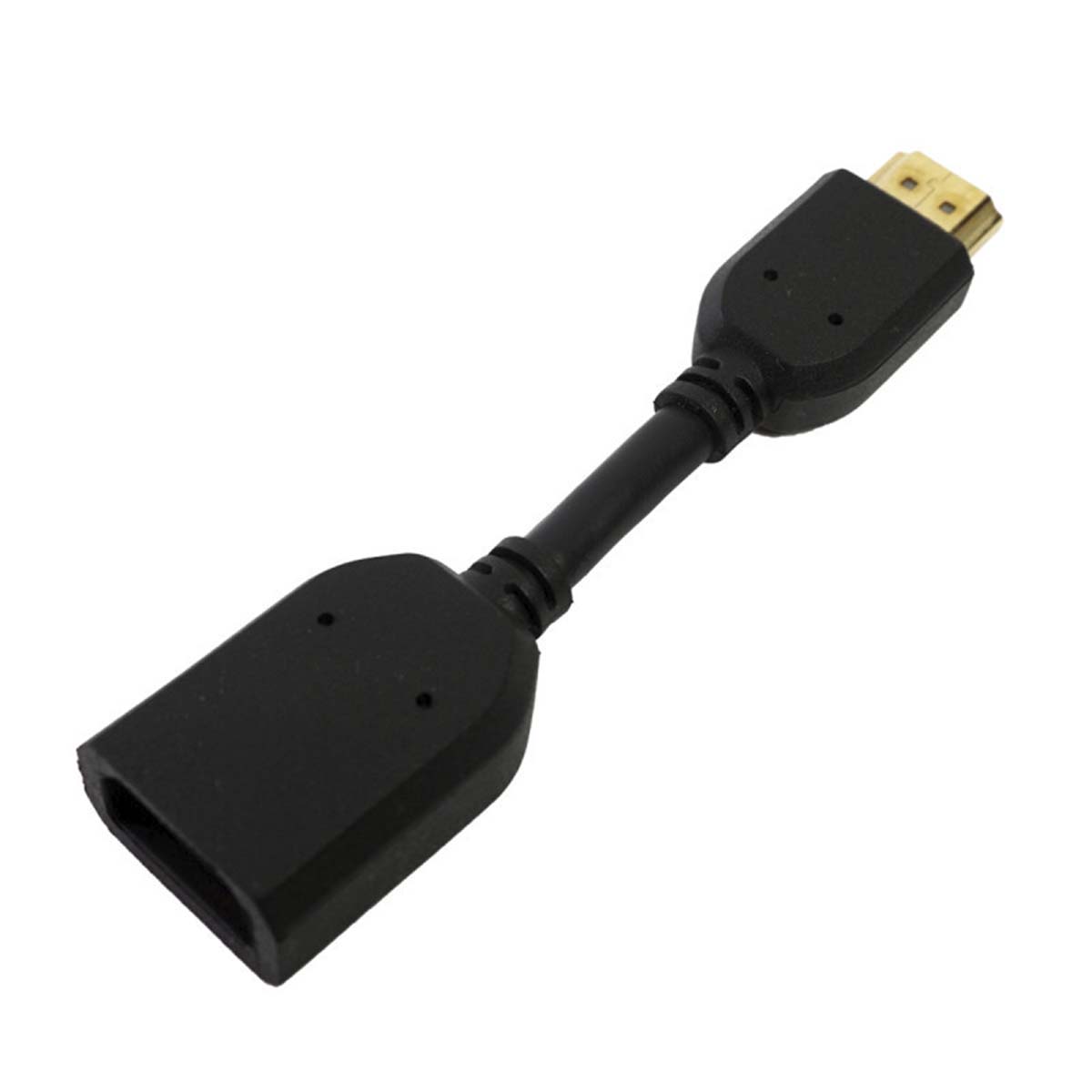 Переходник HDMI F - M, длина 10см, цвет черный