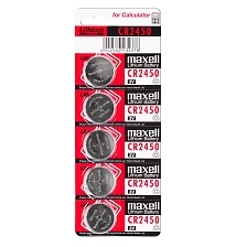 Батарейка MAXELL CR2450 BL5 Lithium 3V Батарейка MAXELL CR2450 BL5 Lithium 3V