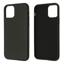 Чехол накладка Silicon Case для APPLE iPhone 11 Pro, силикон, бархат, цвет черный