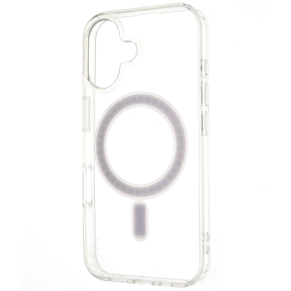 Чехол накладка Clear Case для APPLE iPhone 16, с поддержкой Magsafe, силикон, цвет прозрачный