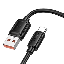Кабель HOCO X115 Surpass USB A на USB Type C, 100W, 5A, длина 1 метр, цвет черный
