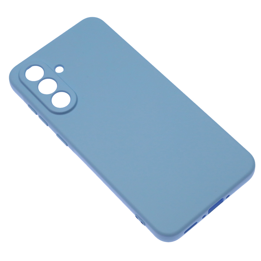 Чехол накладка NANO для SAMSUNG Galaxy A56 5G, защита камеры, силикон, бархат, цвет васильковый
