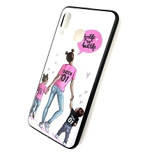 Чехол накладка для SAMSUNG Galaxy A30 (SM-A305), силикон, рисунок Mom life is the best.