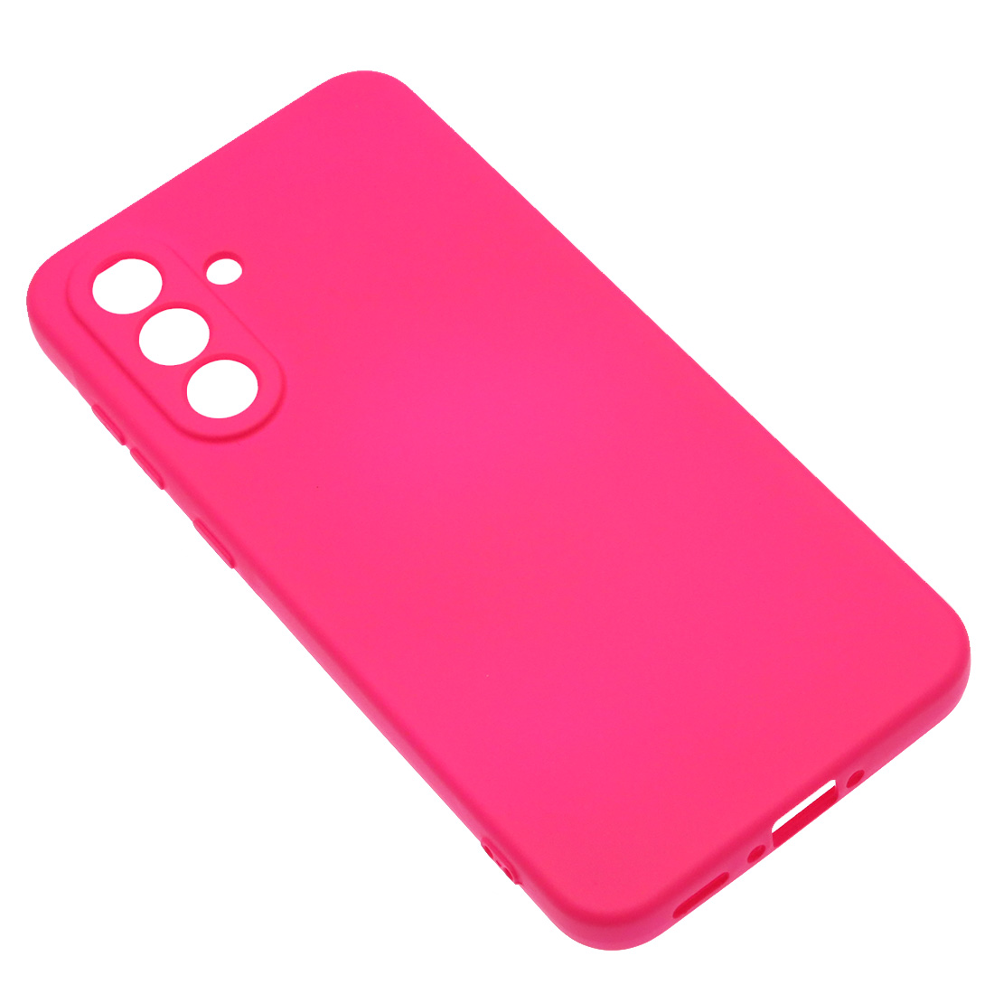 Чехол накладка NANO для SAMSUNG Galaxy A36 5G, защита камеры, силикон, бархат, цвет фуксия