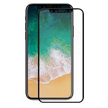 Защитное стекло 5D Nano Antishock для APPLE iPhone X/XS (5.8"), цвет канта чёрный MONARCH.