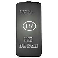 Защитное стекло 9H BRAUFFEN для APPLE iPhone XR, iPhone 11 (6.1"), цвет окантовки черный Защитное стекло 9H BRAUFFEN для APPLE iPhone XR, iPhone 11 (6.1"), цвет окантовки черный