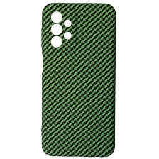 Чехол накладка KING для SAMSUNG Galaxy A23, силикон, карбон, бархат, цвет зеленый