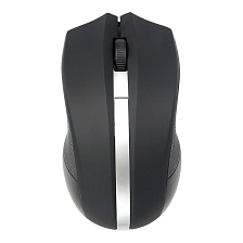 Мышь беспроводная HIPER OMW-5200, оптическая, 1000 DPI, цвет черно серебристый